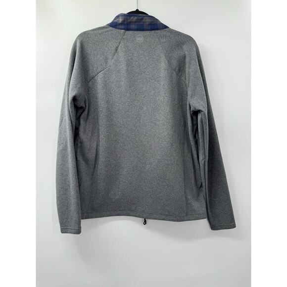 Peter Millar Crown Sport Performance Flannel Men's Blue & Gray Zip Up Jacket - M - Picture 2 of 8